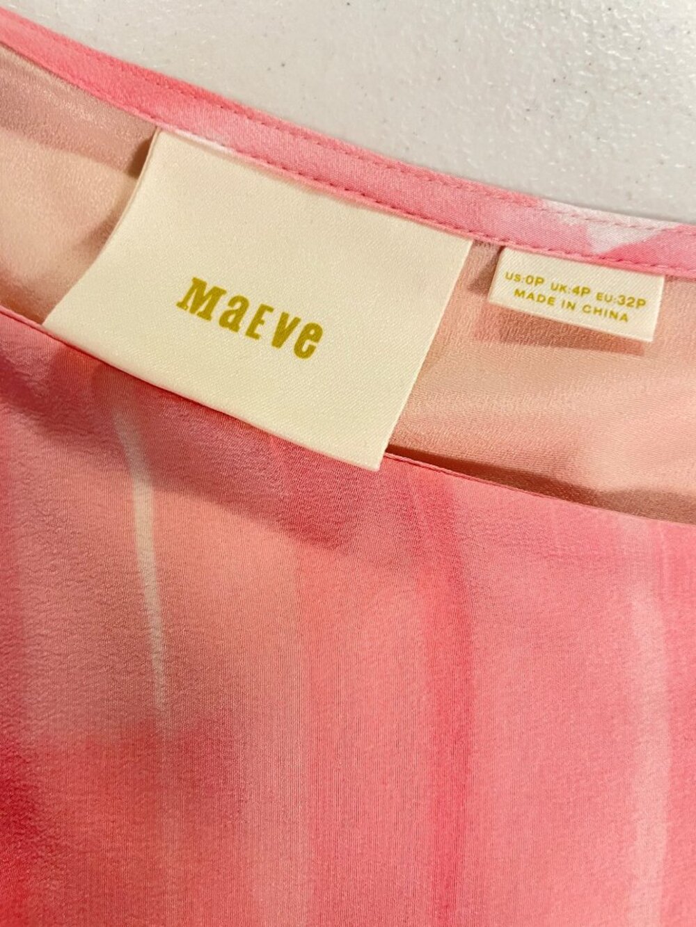 Anthropologie Maeve Avalonne Pink Silk One Shoulder Dress 0 Petite - Picture 5 of 6